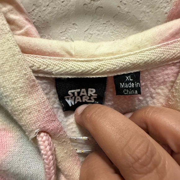Star Wars Women's Semi Crop Pastel Tie-Dye Hoodie Size XL - Picture 4 of 8